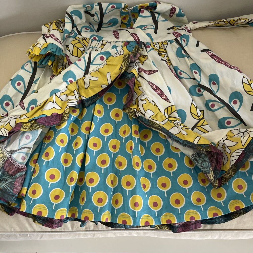 Jelly The Pug faux wrap ruffle Layers Dress 5 - Picture 7 of 8